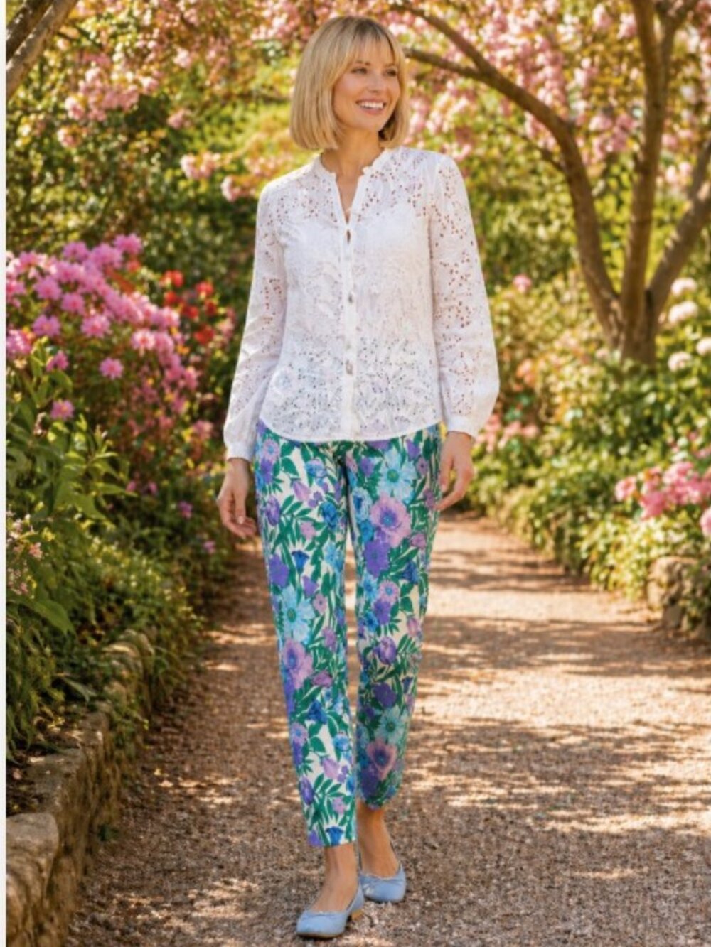 Talbots Chatham Ankle Pants in Glorious Garden Floral Print